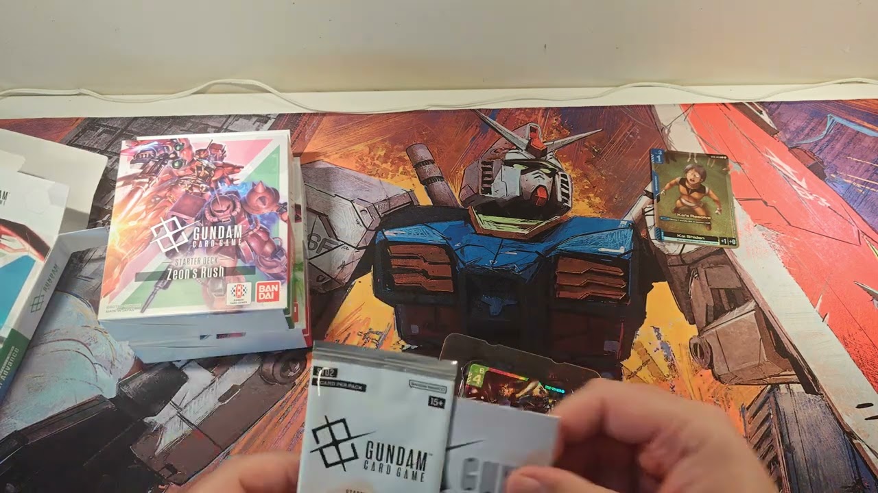 TCG013 Gundam opening all 4 starterdecks