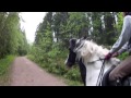 Horse riding in terrain and jumping on Irish Cob Ian - GoPro HD Hero2