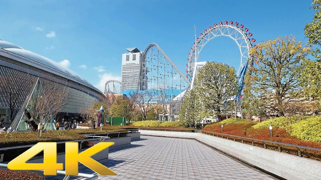Walking around Tokyo Dome and Korakuen - Long Take【東京・東京ドーム/後楽園】 4K