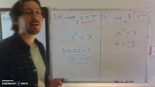 Week 4 Algebra 2 - Logarithms Q3(a)&(b)