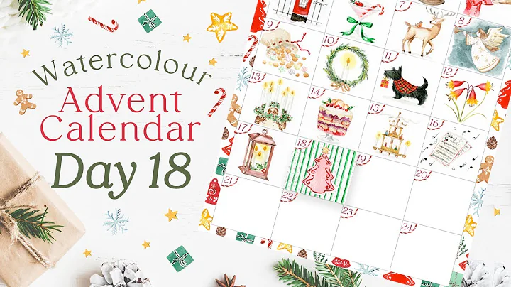 Watercolour Advent Calendar Day 18 | Festive Illustration