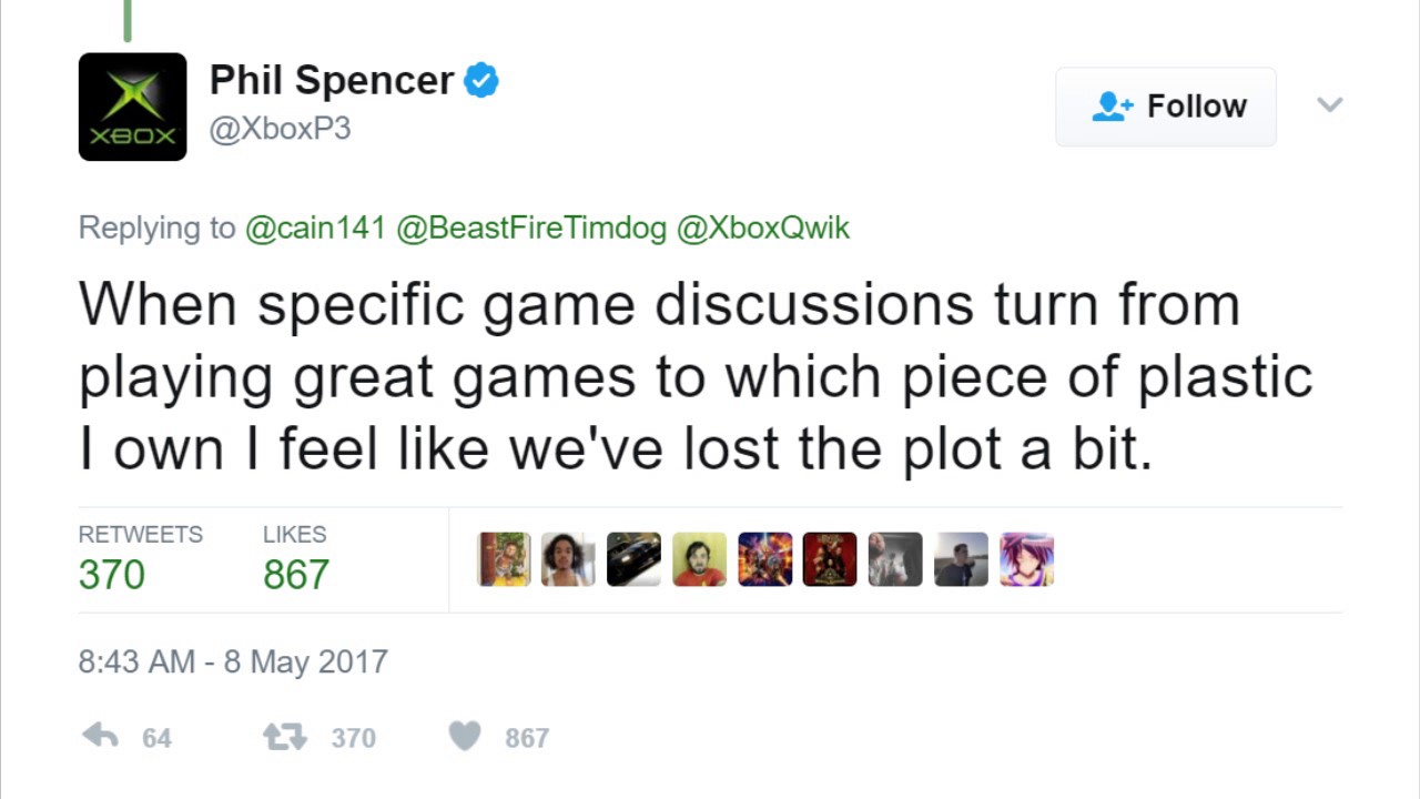 Phil Spencer Clowns Fanboys Who Worship Pieces of Plastic 