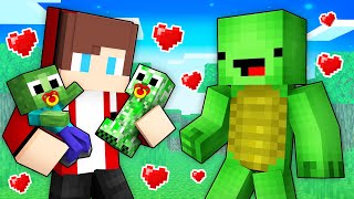 JJ And Mikey GOT LITTLE ZOMBIES And CREEPER in Minecraft Maizen