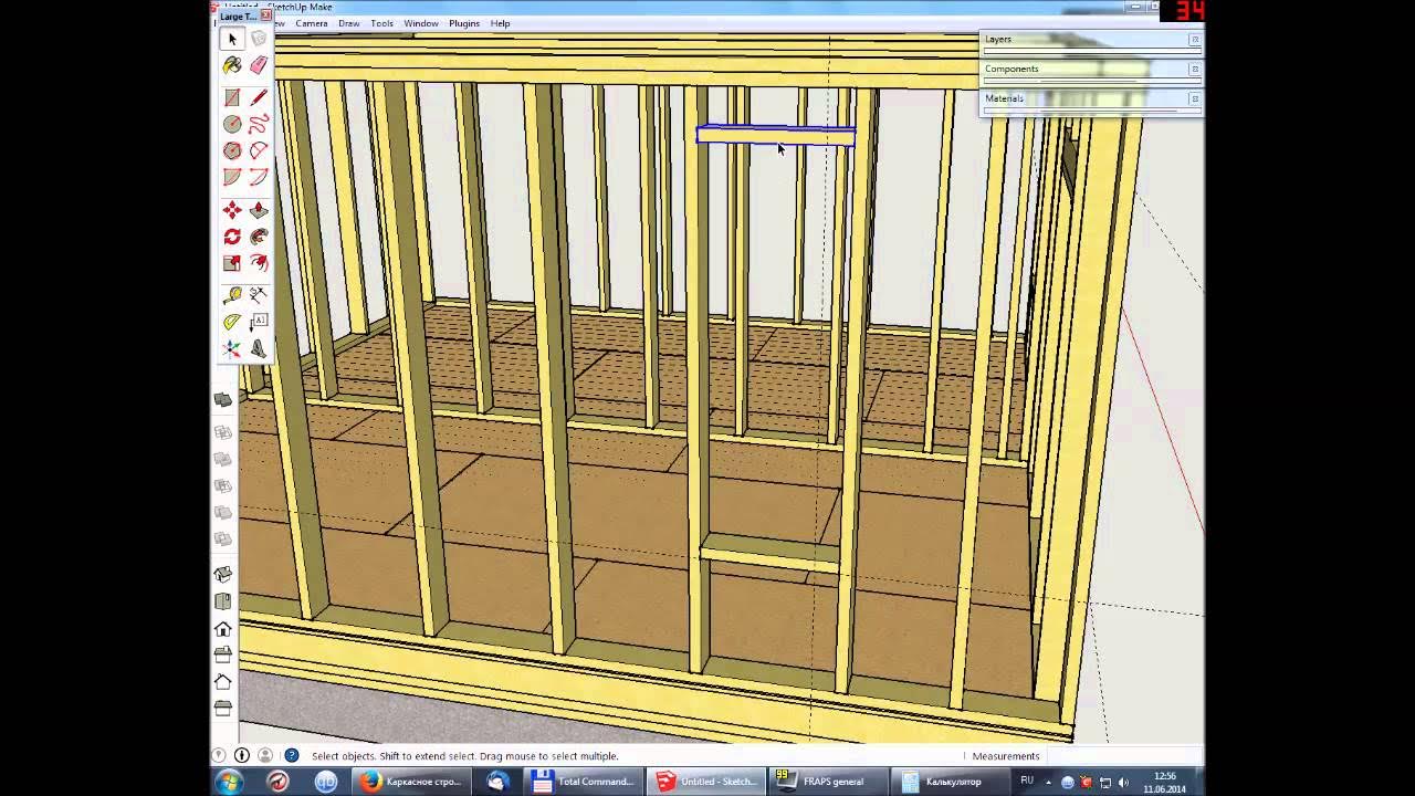 Sketchup проекты каркасных домов
