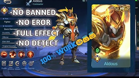 Script skin Aldous M1 No banned work😄