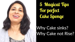 5 Baking Tips for perfect Cake sponge .Reason why cake sink why cake not rise perfectcakesponge