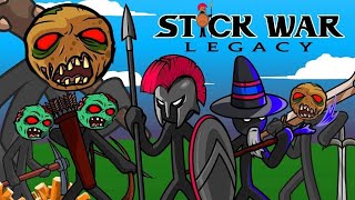 Stick War Legacy Endless Mode Invasion: Speartons/Archers vs Zombies - Android / IOS Gameplay