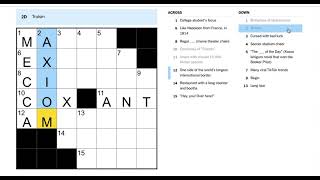 Today's New York Times NYT Mini Crossword 30 April 2022 solved answer