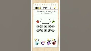 Level 6 Brain Test / I overtook the 2nd placed racer what is my position ? #shorts #braintest