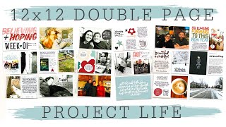 12x12 Double Page Project Life Process | Week 1 2021