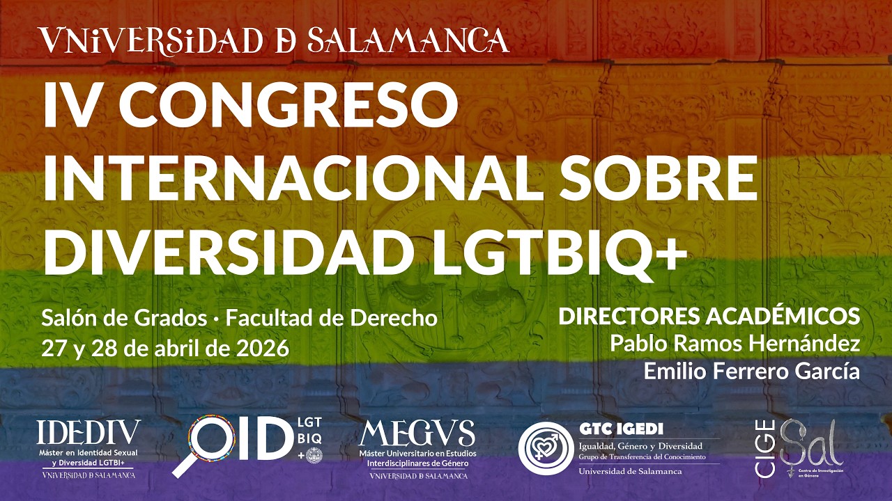 IV Congreso Internacional sobre Diversidad LGTBIQ+ (28/04/2026 - mañana)