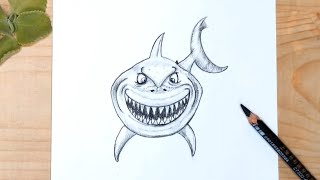 How To Draw BRUCE the SHARK | FINDING  NEMO | Sketch Tutorial