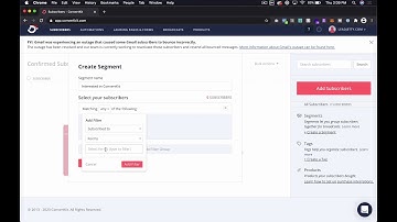 ConvertKit Segmentation - Part 2: Setting up Basic Segments