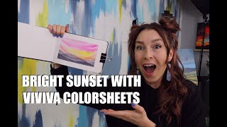 Paint A Vibrant Sunset With Watercolor - How To Use Viviva Colorsheets