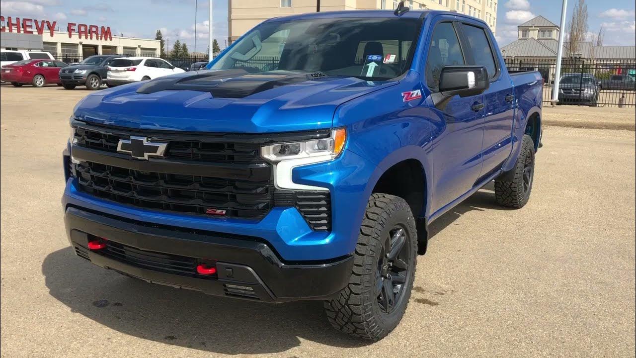 Glacier Blue 2022 Chevrolet Silverado 1500 LT Trail Boss YouTube