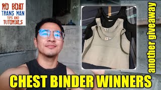 August Chest Binder Winners - Pinoy Transgender Man Vlogs and Tutorials