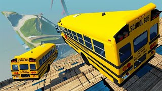 BeamNG drive - School Bus Crashes & Jumps #67 | BeamNG-Destruction