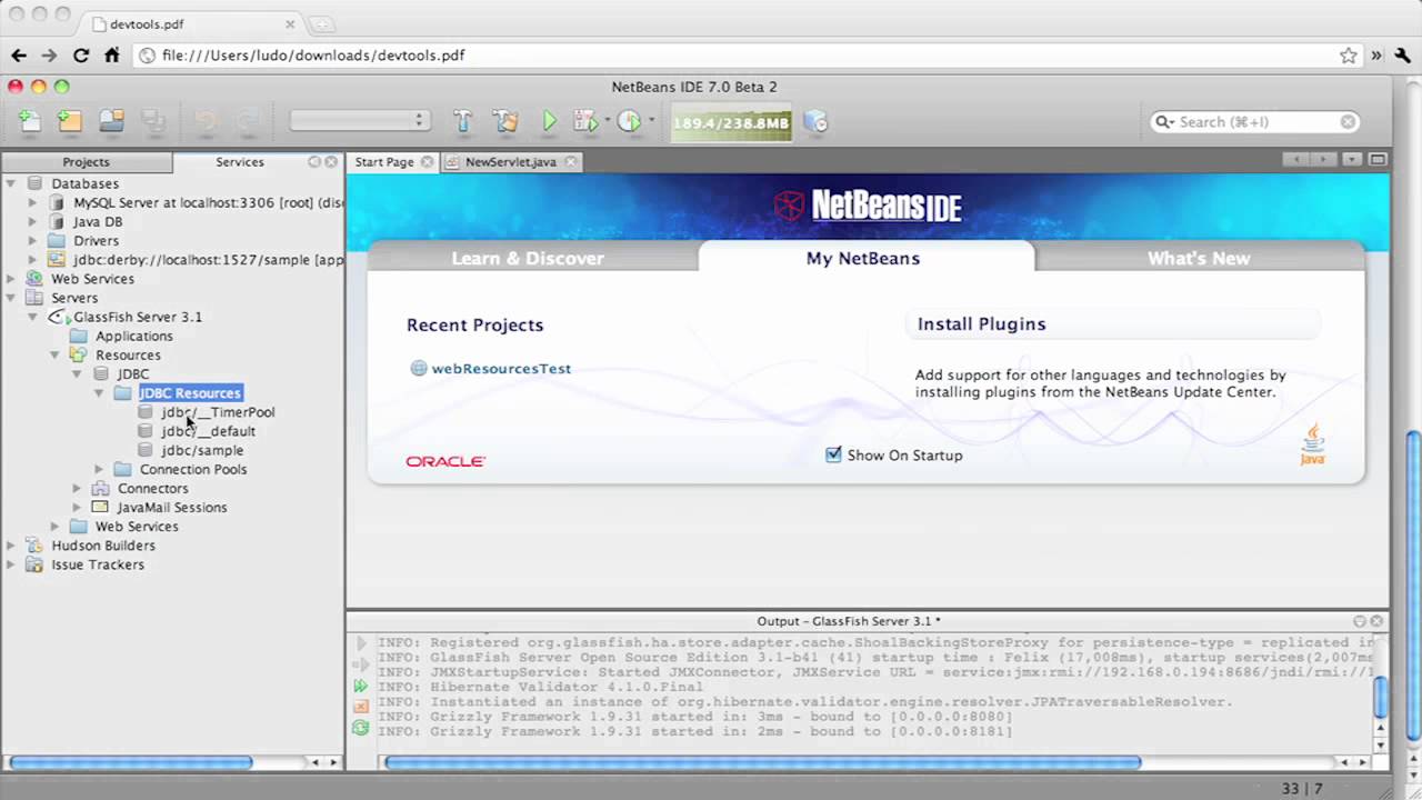 GlassFish 3.1 Launch Developer Tools Support YouTube