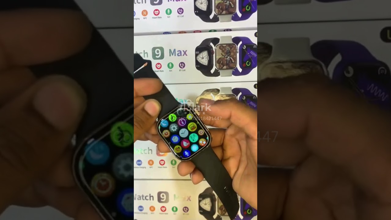 Unleash the Future on Your Wrist: Introducing the 9 45mm Perfect Edge-to-Edge Display Smartwatch!