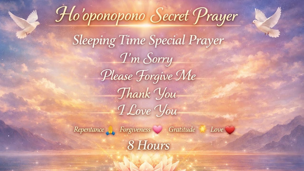 “Ho’oponopono Secret Prayer 😴 8 Hours Ho’oponopono Night Healing 🌙 Sleep Time Special Prayer”