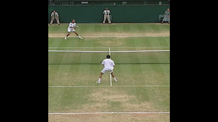 Amazing points -  Goran Ivanisevic winning point on his knees
