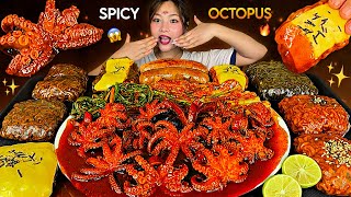 SPICY OCTOPUS🐙EATING WORLD SPICIEST NOODLES WARP🔥😱GHOST PEPPER, 2X BULDAK & JAJJANG NOODLES😱