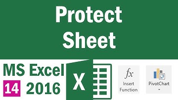 Protect Sheet in MS Excel - 14 || Microsoft Excel Tutorial (2016) [Hindi/Urdu]