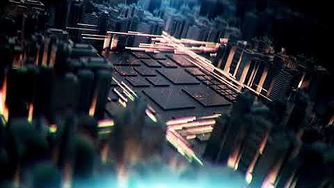 Sci-fi 3D Digital City || After Effects || Cinema 4D || Element 3D Compositing || Optical Flares
