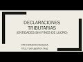 Declaraciones Tributarias y Entidades sin Fines de Lucro