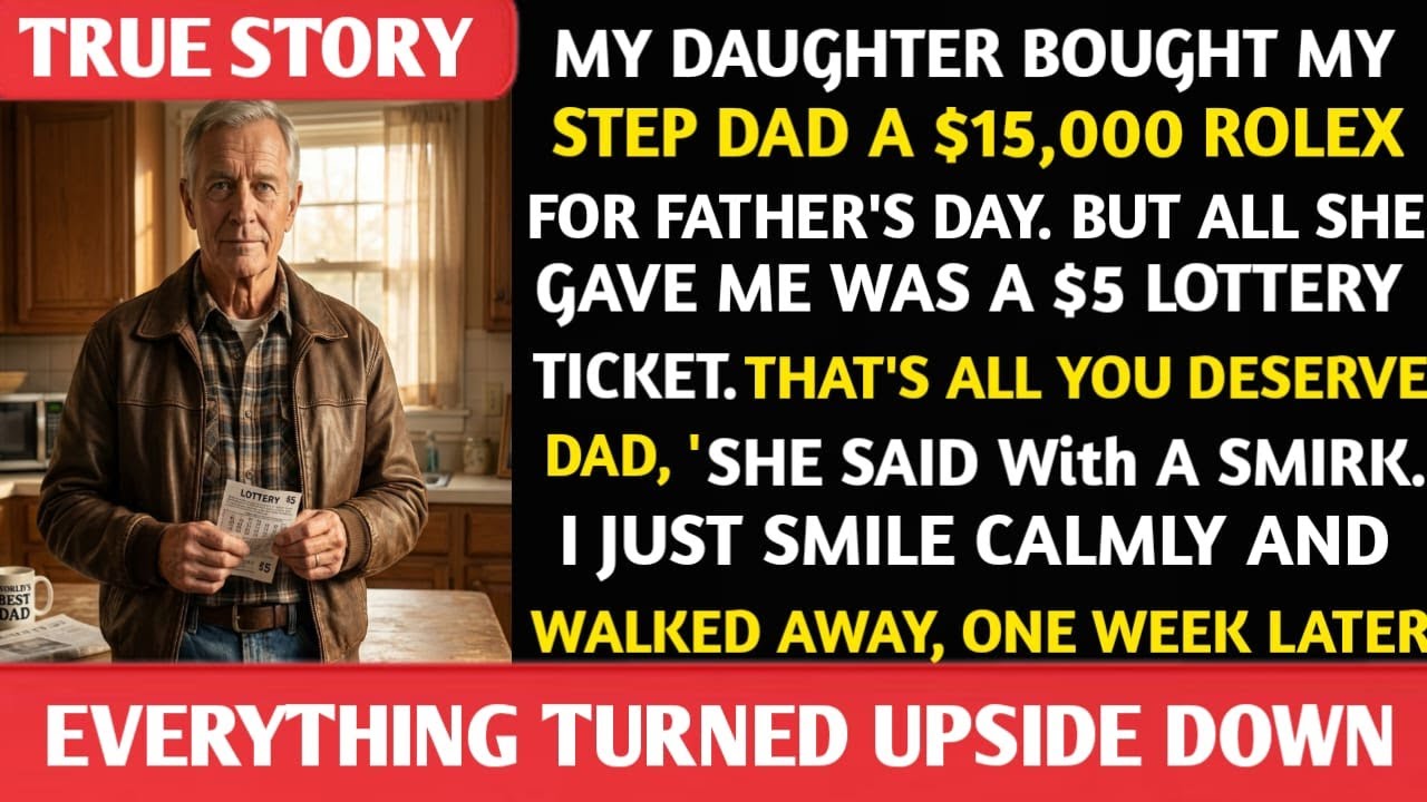 For Father’s Day, My Daughter Gave My Stepdad a $15,000 Rolex, but Me a $5 Ticket... I Won $120M...