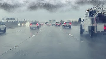 Driving in RAIN Intense Weather on the Highway for Sleeping, Relaxation & Meditation