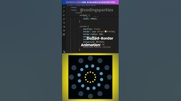 CSS Circles Dotted Border Animation | HTML CSS