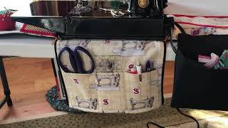 Featherweight Singer Sewing machine tote for original case and workstation by Quiltessa Natalie