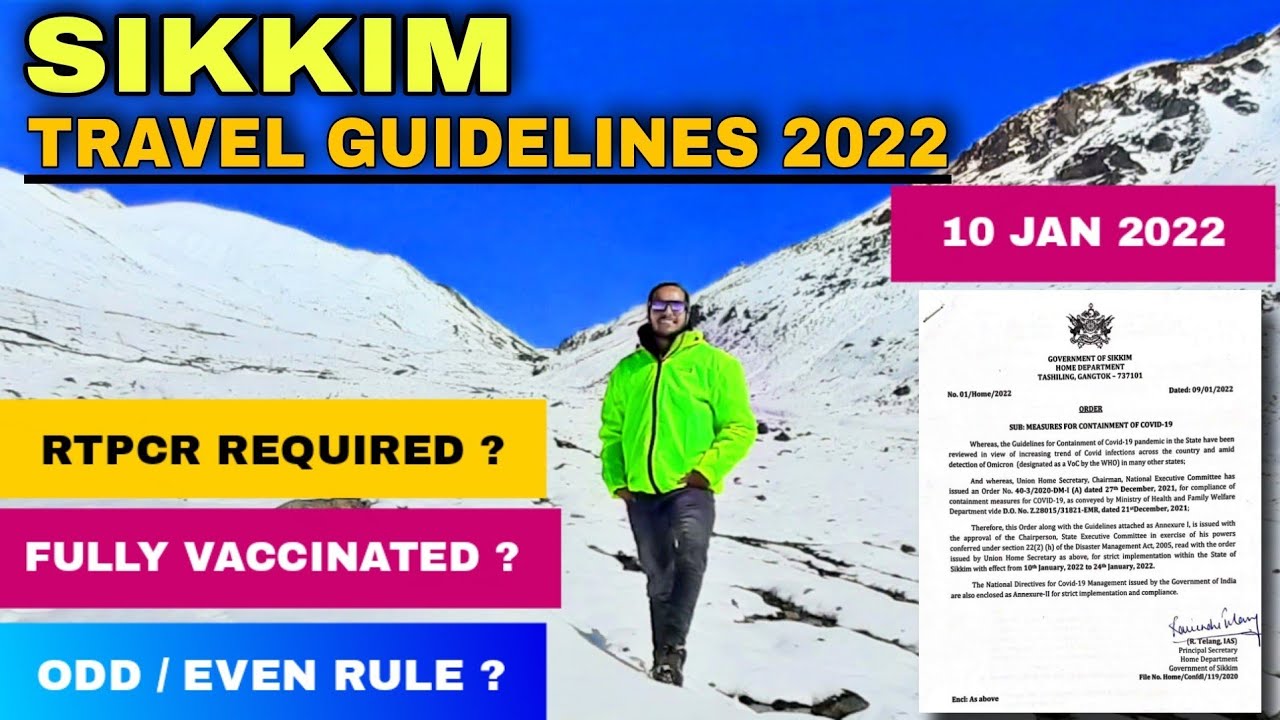 sikkim tourism guidelines 2022