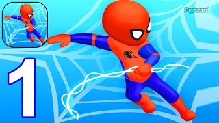 Web Master: Stickman Superhero - Gameplay Walkthrough Part 1 All Levels Spider-Stickman (Android) screenshot 2