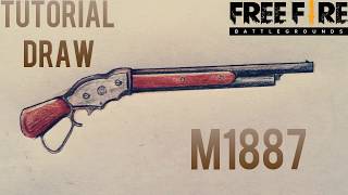 Vẽ Khẩu M1887 Trong Freefire || Drawing M1887 From Freefire Game|| Garena  Freefire || Mylife Easy!! - Youtube