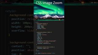 Simple CSS Image Zoom #shorts  #code #css