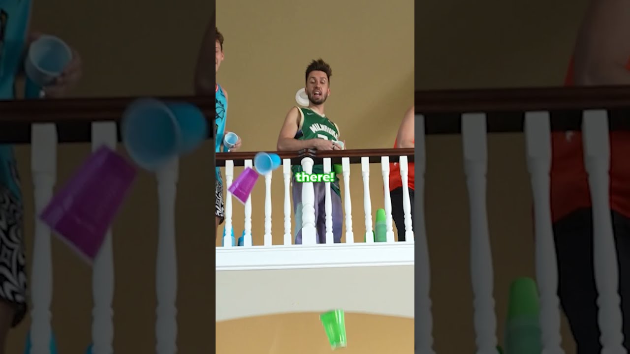 Guess who will make the impossible cup trickshot?!
