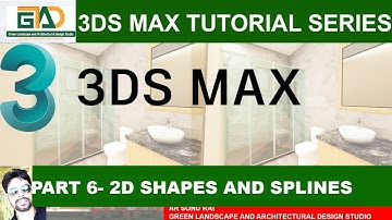PART 6-2D SHAPES AND SPLINES IN 3DS MAX #3dsmaxtutorialsarchitecture