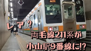 【レア?】両毛線211系小山駅9番線到着～発車