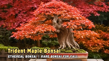 Rare Bonsai for Fall | Trident Maple Bonsai with Orange & Red Leaves
