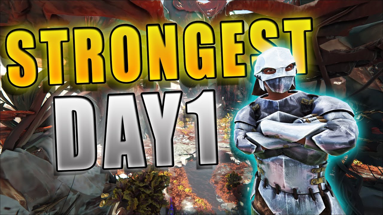 Building The STRONGEST Base Location On DAY 1 ARK YouTube