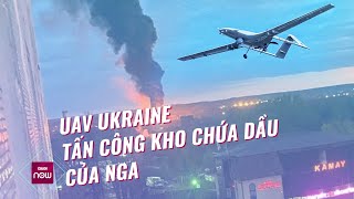 Tin thế giới 24\/04: Hình ảnh kho chứa dầu của Nga cháy rừng rực vì bị UAV của Ukraine tấn công