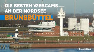 Brunsbüttel am Nord-Ostee-Kanal mit Elbe und offener Nordsee an der Verkehrszentrale Brunsbüttel