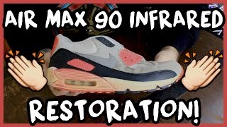 2008 AIR MAX 90 INFRARED FULL RESTORATION & WALKTHROUGH! | xChaseMaccini