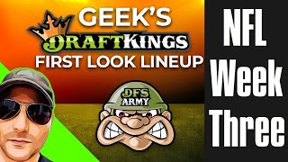 NFL DFS Week 3 DraftKings First Look Lineup