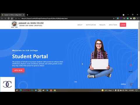 Student Portal Website Template Using HTML, CSS, and JavaScript | Download Free Source Code