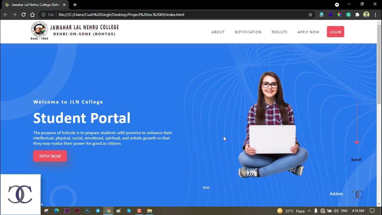 student-portal-website-template-using-html-css-and-javascript
