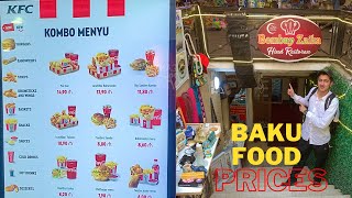 BAKU, AZERBAIJAN STREET FOOD | HOW EXPENSIVE IT IS Baku KFC Food Prices | Baku Bombay Restaurant