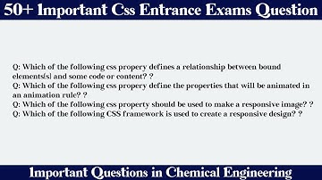 MCQ Questions Css Entrance Exams with Answers